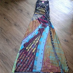 Save The Queen Made Italy Multi Color Maxi Dress